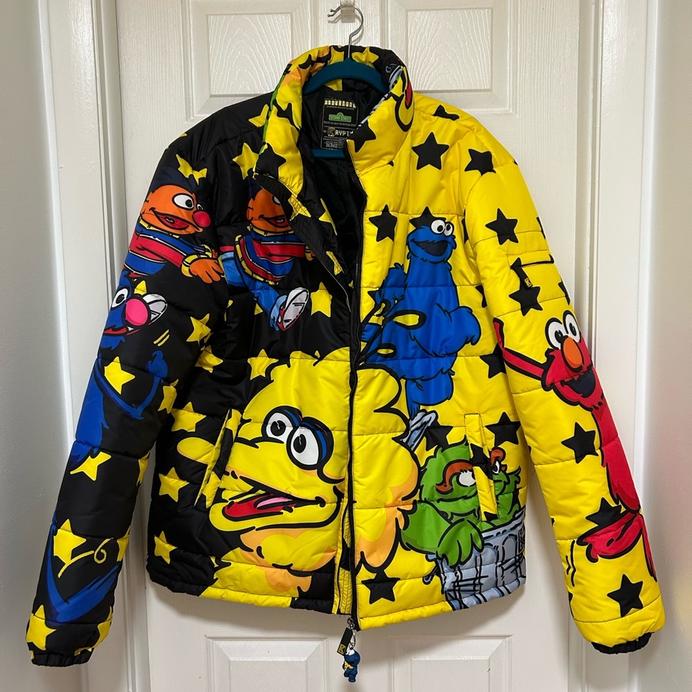 ADULT Sesame Street Puffy Coat NWOT